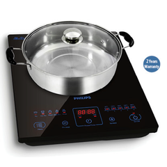 PHILIPS INDUCTION COOKER + STAINLESS STEEL POT (PW